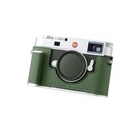 WDMARTUS Camera Half Case for Leica M11/M11-P/M EV1, Vintage Metal Genuine Leather Camera Protective Cases for Leica M11 M11-P M EV1 Stylish Portable Shockproof (greenD)