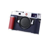 WDMARTUS Camera Half Case for Leica M11/M11-P/M EV1, Vintage Metal Genuine Leather Camera Protective Cases for Leica M11 M11-P M EV1 Stylish Portable Shockproof (Blue+Red)