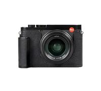WDMARTUS Camera Half Case for Leica Q3 Q3 43 Q3 28, Vintage Metal Genuine Leather Camera Protective Cases for Leica Q3 Stylish Portable Shockproof (BlackD)