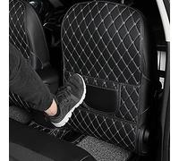 WDMNAO 2 Pack Car Back Seat Pad Kick Mat for MG5 2011-2023, Anti Dirty Leather Auto Seat Back Protector Kick Mat Waterproof Car Seat Protective Cushion,C/BLACKBEIGE