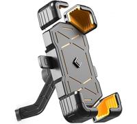 WDMNAO Bike Phone Holder for Ducati Multistrada V2 und V2s ab 2021, 360° Rotation Secure Lock Motorcycle Phone Holder, Motorcycle Handlebar Phone Mount,YELLOW-Rearview Mirror Holder