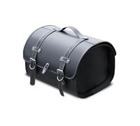 WDMNAO Leather Motorcycle Saddle Bags for Triumph Bonneville T100 2002 2003-2016, Waterproof Vintage Motorcycle Rear Seat Storage Bag, Large Capacity Pannier,A Black