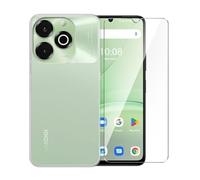 WDMYLFTW Case for Umidigi G9X + Glass Screen Protector Tempered Film - Transparent Silicone Soft Flexible Bumper Shockproof TPU Protective Cover Shell (Clear)