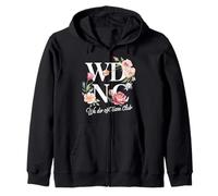 WDNC We Do Not Care Club Tshirt Women Empowered Girl Floral Zip Hoodie