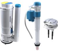 WDONAY Dual Flush Valve with Push Button, Toilet Flusher Replacement Kit Fill Valve Repair Kit for Toilet Tank, 8.27" x 3.43"(H*Dia), Type-1