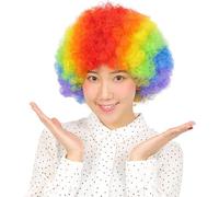 WDOPEN Afro Wig Clown Wig Net Stand out Cosplay Party Stage Show Unisex Costumes Halloween Costumes (Multicolor)