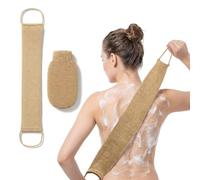 WDOPEN Extra Rough Exfoliating Back Scrubber, Shower Bath Sponge, Natural Body Exfoliator for Shower Bath Men Athletes Women(2 Pack)