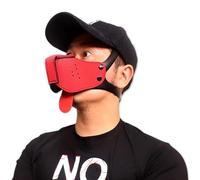 WDOPEN Muzzle Dog Mask, Cosplay Mask, Dog Costume, Party, Halloween, Christmas (Red)