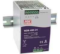 WDR-480-24 - Switching Power Supply DIN 480W 180-550VAC/254-780VDC Output 24V-20A - MEAN WELL