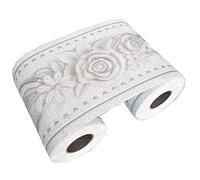 WDragon Floral Pattern Molding Peel Stick Wall Border for Home Decor Bathroom Kitchen,4 inch by 16.4 feet (White)