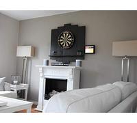 WDS Darts Sports Wooden Dartboard Surround, Premium Dart Wall Protection & Tablet Holder, Powered by “Maximiser” Max Hopp (Catch Ring, Dart Border), black, Universell: Tablets ab 10 Zoll