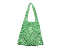 WDSBZNB Crochet Beach Bag Pouch Candy Colored Makeup Bag Hand Woven Cotton Rope Handbag Tote Bags Knitting Crochet Hollow Mesh Bag(XH23-206-C)
