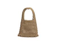 WDSBZNB Crochet Beach Bag Pouch Candy Colored Makeup Bag Hand Woven Cotton Rope Handbag Tote Bags Knitting Crochet Hollow Mesh Bag(XH23-206-E)