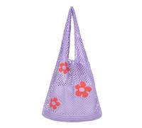 WDSBZNB Crochet Beach Bag Women Hollow Woven Shoulder Bags Girls Crochet Hobo Bag Knitting Handbags Fashion Female Large Capacity Tote Bag Shopping Bag(PURPLE)
