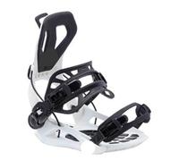 WDSBZNB Snowboard Bindings Snowboard Binding Fully Wrapped EVA Back Panel 3D Shock-absorbing And Comfortable Base(Black White,L(42-46))