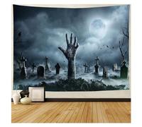 WDSBZNB Tapestry Tapestry Wall Hanging Halloween Horror Zombies Dead Men Graveyard Doomsday Theme for Bedroom Living Room Dorm(7,W170xH150cm)