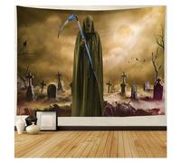 WDSBZNB Tapestry Tapestry Wall Hanging Halloween Horror Zombies Dead Men Graveyard Doomsday Theme for Bedroom Living Room Dorm(3,W170xH150cm)