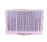WDSBZNB TV Cover Dust-Proof LCD TV Cover Pink Purple Flower Yarn 32" 36" 40" 46" 50" 55" 60" 65" Inch TV Screen Protecter Wall Mounted TV Cover(Pink 42to47inch)