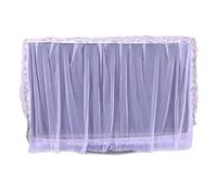 WDSBZNB TV Cover Dust-Proof LCD TV Cover Pink Purple Flower Yarn 32" 36" 40" 46" 50" 55" 60" 65" Inch TV Screen Protecter Wall Mounted TV Cover(Flower 32to37inch)