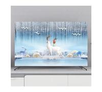 WDSBZNB TV Cover TV Cover Protection Dust Cover Household Hanging TV Dust Cover Home Universal Flowers Decoration Simple(D,65inch 152x92cm)