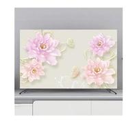 WDSBZNB TV Cover TV Cover Protection Dust Cover Household Hanging TV Dust Cover Home Universal Flowers Decoration Simple(G,37-39inch 93x60cm)