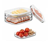 wdsilkbo 3-Layer Deli Meat Container for Fridge - Stackable Food Storage Box with Lid, BPA-Free Refrigerator Organizer for Bacon, Cheese, Cold Cuts & Meal Prep