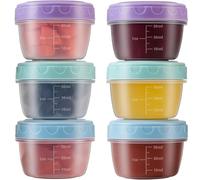wdsilkbo 6 Pack 2.7 OZ Salad Dressing Containers to Go with Lids, Leakproof Reusable Condiment Cups, Small Sauce Pots for Lunch Box, Dishwasher & Microwave Safe BPA-Free Mini Food Containers