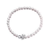 WDSOPK 10-11mm Real Freshwater Pearl Necklace for Women,Beautiful Baroque Big Pearl necklce Pendant necklace