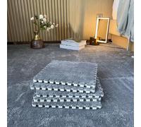 WDSOPK 20 Pcs Interlocking Plush Foam Floor Tiles, 11.8" Gray Jigsaw Exercise Mats, Soft Play Area Rugs, Puzzle Carpet for Kids & Home Gym, 0.23" Thick (Grey 0.39In)