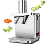 WDSOPK 200W 3 in 1 Professional Veggie Shredder Grater Multifunctional Food Processor with 5 Kinds of Mold, Home Commercial Small Vegetable Dicer for Meat, Onion, Vege