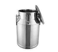 WDSOPK 304 Stainless Steel Milk Can 15L-60L Milk Bucket Wine Pail Liquid Tote Jug with Three Latch Buckles, for Storage and Transport,15L (35L(34x54cm))