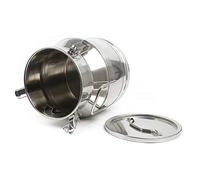 WDSOPK 304 Stainless Steel Milk Can with Strong Sealed Lid, Heavy Duty Silver Milk Canister Dairy Pot Milk Bucket Pail Bottle Oil Barrel Tote Jug Liquid Solid Storage Tank,15L（25L）