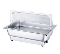 WDSOPK 9L Chafing Dish, Stainless Steel Buffet Servers and Warmers Chafing Dish with PC Lid, Electric Catering Food Warmer for Buffet, Banquet, Ideal for Keep Food War（A）