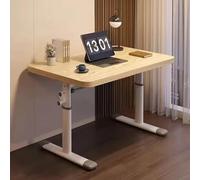 WDSOPK Adjustable Standing Desk, Ergonomic Steel Frame, Non-Slip Design, Home Office Study Workstation, 120cm Beige, Ideal for Productivity and Comfort（Beige-80cm）
