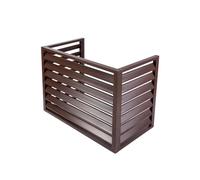 WDSOPK Air Conditioner Cover Louvered Aluminum Hide Sunproof Dustproof Waterproof - Outdoor Plant Display Rack Storage Shelf Radiator Protection Cover(Brown-A)