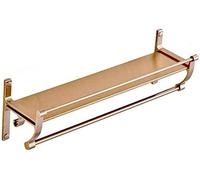 WDSOPK Bathroom Shelf Tempered Glass Shelf Bathroom Shelf Single-layer Bathroom Shelf Wall-mounted Bathroom Storage Shelf (Aluminum Panel 60CM)