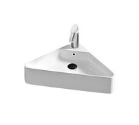 WDSOPK Bathroom Vessel Sink Bowl Basin Personalized Corner Washbasin High Temperature Ceramic Triangle Bathroom Sinks Space-Saving Wall-Mounted Sinks Lavatory Above Counter Vanity Sink