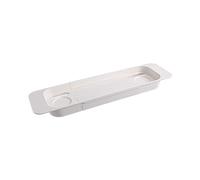 WDSOPK Bathtub Trays,Expandable Bath Shelf Bathtub Tray Adjustable Plastic Bathtub Caddy Tray Multifunctional Bathtub Stand Storage Rack Hold Soaps and Towels (White)