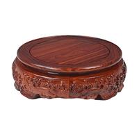WDSOPK Bonsai base Mahogany Base Wood Home Crafts Tea Set Ornaments Base Statue Vase Flower Pot Base Suitable for Study Room Living Room Entrance Plant display stand(C)