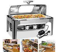 WDSOPK Chafing Dish Buffet Set, Stainless Steel Food Buffet Servers and Warmers with Lid, Catering Food Warmers for Kitchen Party Banquet Dining, 9L - Multiple Choices（FULL SIZE PAN）