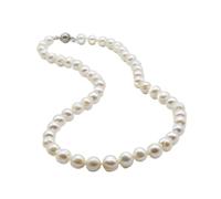 WDSOPK Classic Ladies Necklace, White Freshwater Pearl, Round Shape, Diameter 8-9mm, Short Necklace, Pearl Necklace Pendant necklace