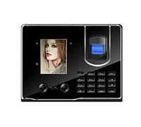 WDSOPK Clocking in Machine, Attendance System Fingerprint Time Attendance Facial Recognition Figerprint Reader Access Control For Office Company(Nero-Spanish)