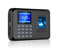 WDSOPK Clocking In Machine, Biometric Fingerprint Time Attendance System Clock Recorder Employee Recognition Recording Device Electronic Machine,