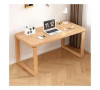 WDSOPK Computer desk Home Office Desk Rustic Writing Desk Modern Minimalist Wood Desk Workstation Desk,Bookshelf Workstation for Study Play Work Bedroom Home Office（Natural-100x60x75cm）
