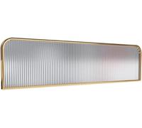 WDSOPK Dividers For Dining Areas Restaurant Decorative Partitions Striped Glass Countertop Separator Panel for Dining Areas, Office, Restaurant（Gold-a-50x80cm）