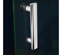 WDSOPK Door Handle Push and Pull Glass Door Handle,Heavy Duty Stainless Steel Bathroom Shower Pull Push Door Handles Full Polished Stainless Steel Finish/440Mm(500Mm)