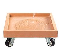 WDSOPK Flower Pot Mover Dolly Entrance Square Flowerpot Tray With Rollers, Movable Potted Water Tray Base In The Courtyard, Load-bearing 50-400kg(A-40cm)