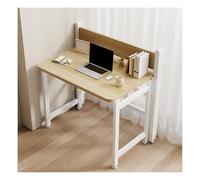WDSOPK Folding Table, Portable Study Desk, Space-Saving Design, Multi-Scenario Use, Brown, 120x56x75cm - Ideal for Home, Office, and Outdoor（Beige-100 * 56 * 75cm）