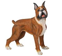 WDSOPK Garden Figurines, Simulation Boxer Dog Statue, Animal Memorial Ornaments, Resin Sculpture Waterproof, Decorated In Outdoor Home Courtyard Grass,L 42×20×44Cm Gift(L 42×20×44Cm)