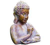 WDSOPK Garden Statues Garden Statues Decor Yard Art Animal Sculptures, Outdoor Statues Garden Buddha Head Sculpture Buddha Bust In Outdoor Park Villa Magnesium Oxide Decoration